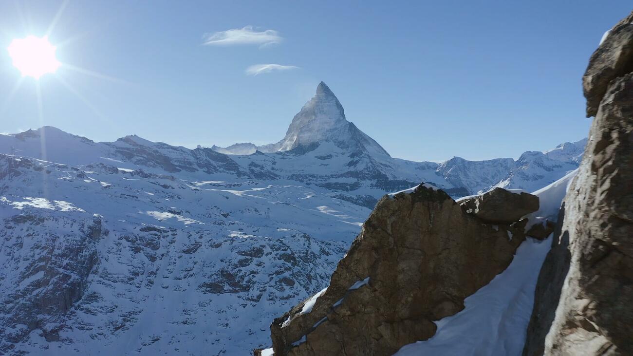 Das Matterhorn im Sonnenschein