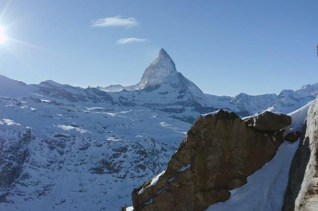 Das Matterhorn im Sonnenschein